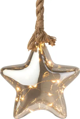 Produktbild von Micro LED Stern Seil auf Batterie 20x80 cm 15L warm weiß Weihnachten