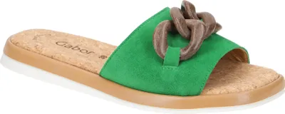 Produktbild von Gabor 24.510 Damenschuhe - bequeme Pantoletten grün Freizeit NEU