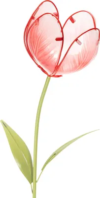 Produktbild von Eleganter Glasstecker Tulpenform Gartendekoration für Blumenbeet und Balkon