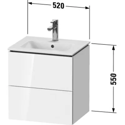 Produktbild von DURAVIT LC621801212 WTU L-Cube wandhängend, 2 Schubk.