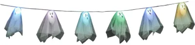 Produktbild von Halloween Dekoration - Geister Lichterkette (6 Geister, 170cm) Deko Gespenster