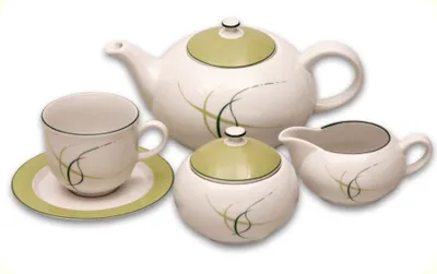 Zdjęcie produktu dla Thun 1794 Opal, zestaw do herbaty, trawa, czeska porcelana, Thun