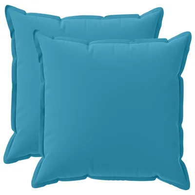 Immagine prodotto di vidaXL, 2 federe per cuscini, colore blu cielo, 70 x 70 cm, in poliestere