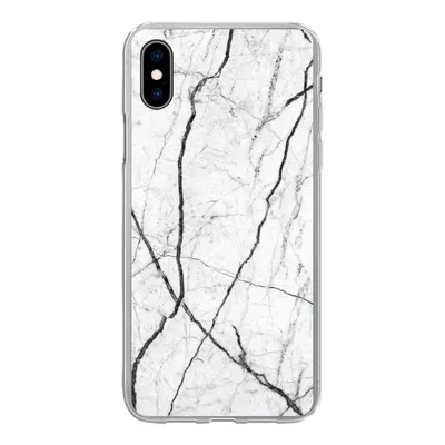 Produktbild von MuchoWow® Handyhülle Schutzhülle Hülle für iPhone Xs Marmor - Schwarz - Weiß Silikon Softcase Handy Hülle - Handytasche
