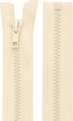 Produktbild von 1 Reißverschluss Plastik Kunststoffprofil 5mm 75 cm teilbar, Autolock, Farbwahl,hellbeige