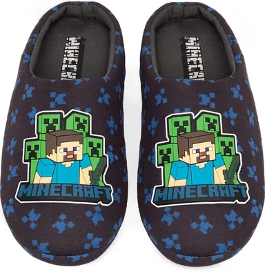 Minecraft - Chlapecké pantofle NS7169 (32 EU) (Námořnická modrá)