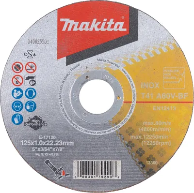 Image de Disque à tronçonner Makita INOX 125x1 mm - E-17120