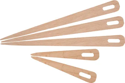 Obrázek produktu pro 5PCS DIY dřevěné velké oko pletací jehly gobelín tkalcovské řemeslné nástroje