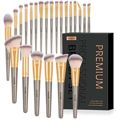 Immagine prodotto di Set di pennelli per il trucco - Grigio 25 pezzi KP40022