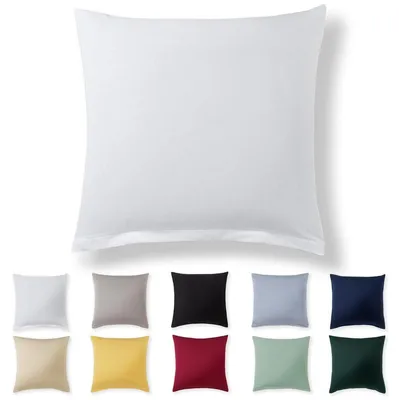 Zdjęcie produktu dla Poszewka na poduszkę - 40 x 40 cm - Biały - 100% bawełna dżersej z zamkiem
