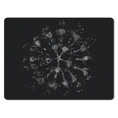 Produktbild von MuchoWow® Mauspad Mousepad Blumen - Orange - Rosa - Schwarz 40x30 cm - Mousepads - Maus Mat - Pad - Mausunterlage - Anti Rutsch