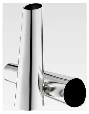 Produktbild von Set von 8 Schaumrollen-Formen 10 x 2,5 cm für Cannoli aus Stahl silber