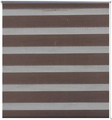 Produktbild von vidaXL Zebra-Rollo 120,9 x 175 cm, Stoffbreite 116,7 cm, Kaffeebraun