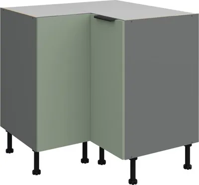 Obrázok produktu pre Dolná rohová skrinka LUNARA - 90x90 cm, zelená / antracit