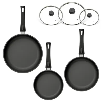 Produktbild von Hoffmann STONIQ Bratpfannen-Set 3-tlg. Ø 20+24+28 cm IQ-SHIELD Antihaft