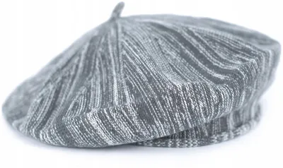 Image de Szaleo, béret pour femmes, mélange de coton, couleur gris élégant