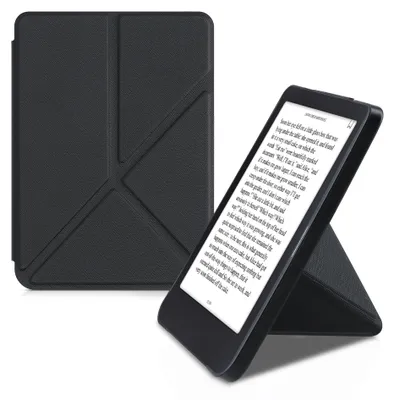 Produktbild von kwmobile Schutzhülle für Tolino Shine 3 Hülle - Kunstleder Case - eReader Klapphülle mit Auto Sleep Funktion - Cover mit Ständer - Schwarz