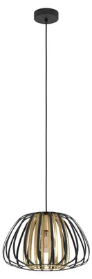 Image de Eglo Lampe à suspendre Encinitos noir or 37,5 x 110 cm E27