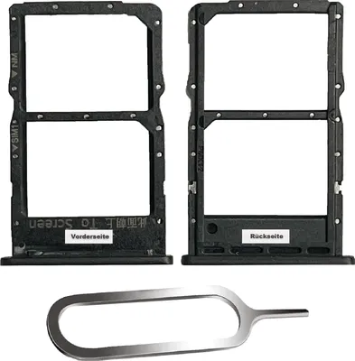 Produktbild von Huawei P40 Lite Sim Karten Halter Tray Adapter Fach Stecker Slot + Nadel Dual Single Schwarz