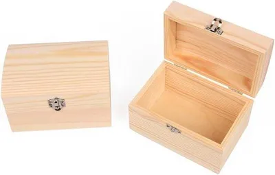 Produktbild von Famanu Holzschatzkisten Set von 2 - Natur, zum Bemalen
