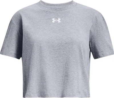 Produktbild von Under Armour Ua Crop Sportstyle Logo Ss Steel Light Heather Steel Light Heather L