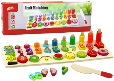 Obrázek produktu pro Sada pro výuku třídění, dřevěná deska, učení matematiky, ovoce
