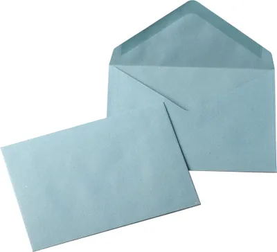 Produktbild von GPV Briefumschläge C6 114 x 162 mm blau gummiert ohne Fenster 500 Stück