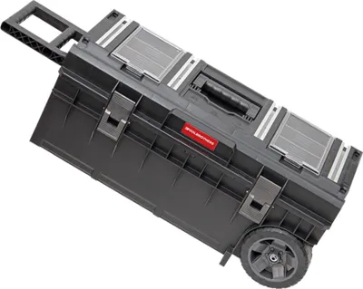 Immagine prodotto di Toolbrothers RHINO XXL Trolley ECO Longer Work+ Cassetta porta attrezzi IP66 da 50 l con ruote su asse metallico e doppio manico telescopico