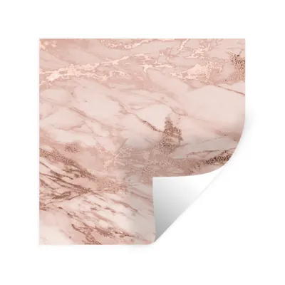 Obrázok produktu pre MuchoWow® Nálepka na stenu - Mramor - ružový - 80x80cm - Samolepiaca a polohovateľná