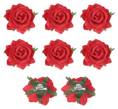 Immagine prodotto di Omgoods - Set di 8 fermagli per capelli a forma di rosa per donne