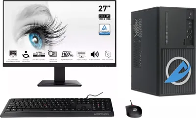 Produktbild von Ankermann Business Office Work Bundle, Intel Core i5-6500, 16GB RAM, 480GB SSD, Windows 11, 27 Zoll Monitor, Maus & Tastatur, Libre Office