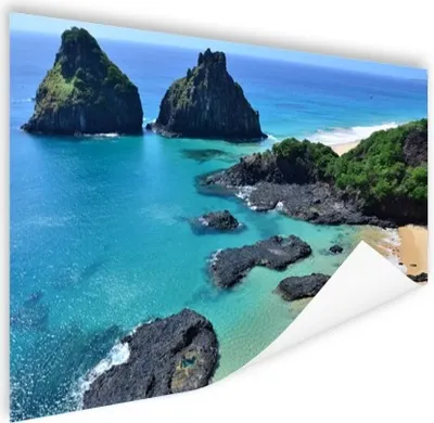 Produktbild von MuchoWow® Poster Felsen im Meer Fotodruck Brazillie 120x80 cm - Bilder