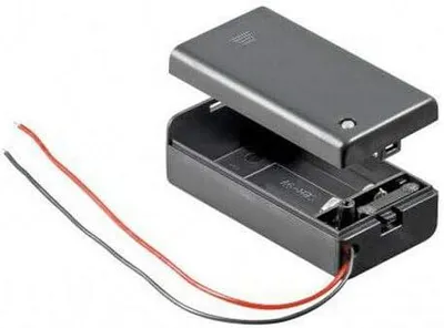 Produktbild von PerfectHD Batteriehalter - 1 x 9V - mit EIN- und Ausschalter - 1 Stück - schwarz