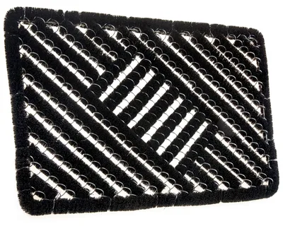 Produktbild von NYVI Fußmatte Grid - Rutschfest, Wetterfest, Hygienisch, für Innen und Außen - Schmutzfangmatte Fußabtreter - 45x75 cm Rechteckig - Schwarz