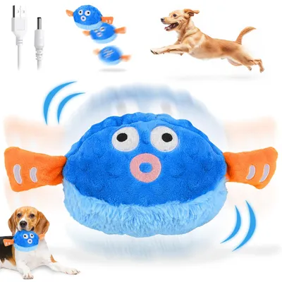 Produktbild von Bewegliches Hundespielzeug, interaktiver Hundeball, aktives, bewegliches Plüschtier, elektrischer Hundeball mit Sound- und Sprungfunktion für Hunde und Katzen (A)