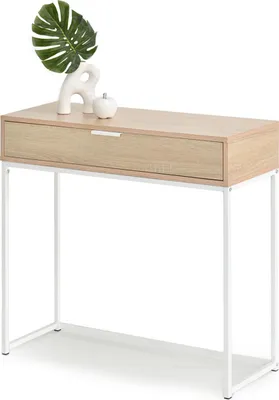 Immagine prodotto di Consolle NIRAI con cassetto - bianco / rovere sonoma