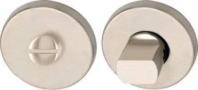 Image de MARCHESI WC - rosace ø 52, H : 10 mm, tête fendue et bouton rotatif, inox mat