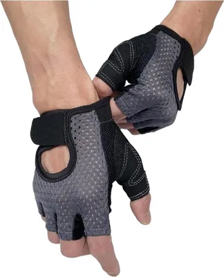 Produktbild von Trainingshandschuhe, fingerlose Gewichtheberhandschuhe für Fitnessstudio und Fitness, Anti-Hornhaut-Handschuhe für Damen und Herren, leicht und atmungsaktiv