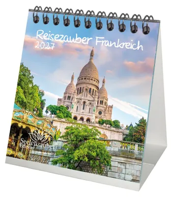 Produktbild von Reisezauber Frankreich Tischkalender 10x10cm für 2027 Urlaub Paris - Seelenzauber