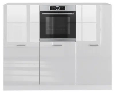 Produktbild von Küchenblock Vicco R-Line Weiß Hochglanz/Weiß 180 cm ohne Arbeitsplatte, Model 37629