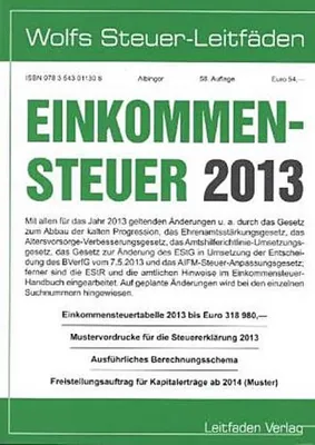 Produktbild von Einkommensteuer 2013