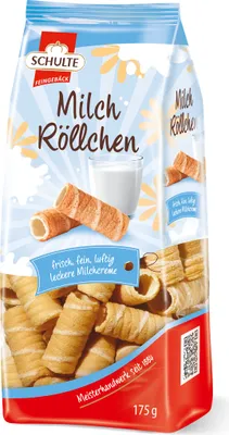 Image de Schulte Milch Rouleaux de gaufrette finement aérés 175g