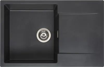 Produktbild von Reginox R32756 Regi Granit Spüle Amsterdam 78 Black Silvery ab 60 cm Schrankbreite / Einbauspüle