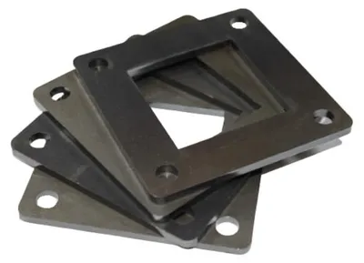 Immagine prodotto di LogistSystem Piastra di ancoraggio in acciaio da saldare 120x120 mm, 4 fori di montaggio e 81x81 mm