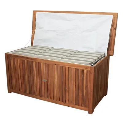 Produktbild von Akazie Auflagenbox WASHINGTON mit Innenfolie - 133 x 58 x 55 cm - Holz Box für Stuhl Polster Auflagen