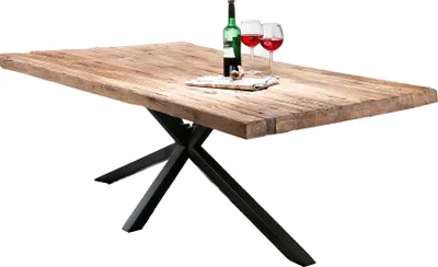 Produktbild von SIT Möbel Esstisch 180 cm | 50 mm Tischplatte Teak-Holz natur | Gestell Metall antikschwarz | B 180 x T 100 x H 76 cm | 15840-11 | Serie TABLES & CO