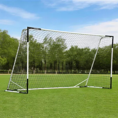 Immagine prodotto di Porta da calcio in metallo, grande - 3,6 x 2 metri - Rete resistente agli agenti atmosferici