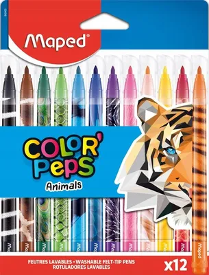 Produktbild von Maped ColorPeps Animals Filzstifte 12 Stück Bunt