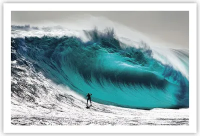 Produktbild von Poster - Poster ohne Rahmen - Surfen Welle Türkis - 91,5x61 cm - Wand Bild - Wanddeko - Wandbilder - Kunstposter - Wandposter - Bilder - Kunstdruck - Wanddekoration - Wandbild - P2XAA91x61-4351