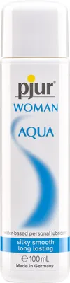 Produktbild von pjur WOMAN AQUA - Gleitgel auf Wasserbasis - spendet Feuchtigkeit & pflegt - ph-optimiert - Sanft zur Haut (100ml)